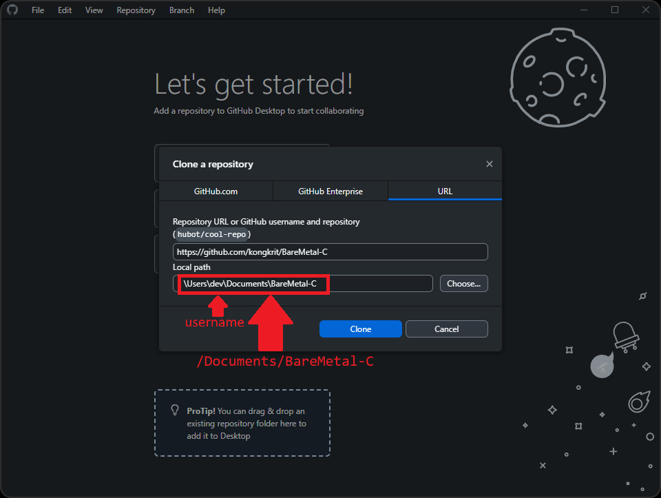 github desktop folder
