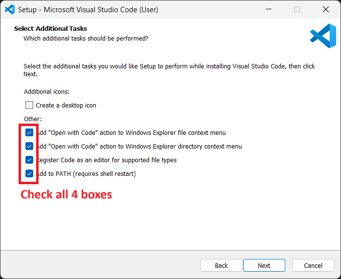 VS Code Setup Additional Tasks
